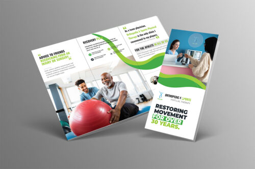 Picture of brochure front and inside panels.