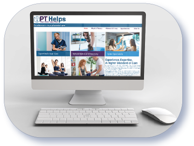 image of a physical therapy clinic website