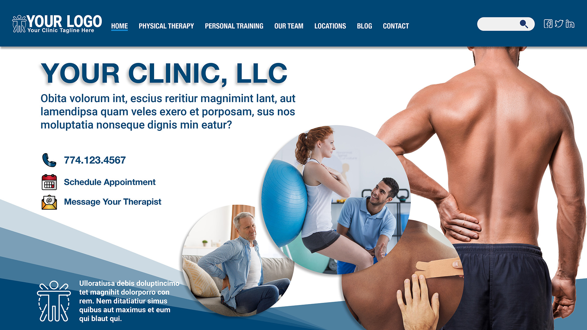 Custom Physical Therapy Website design sample for Physical Therapy and Personal Training | PT Referral Machine