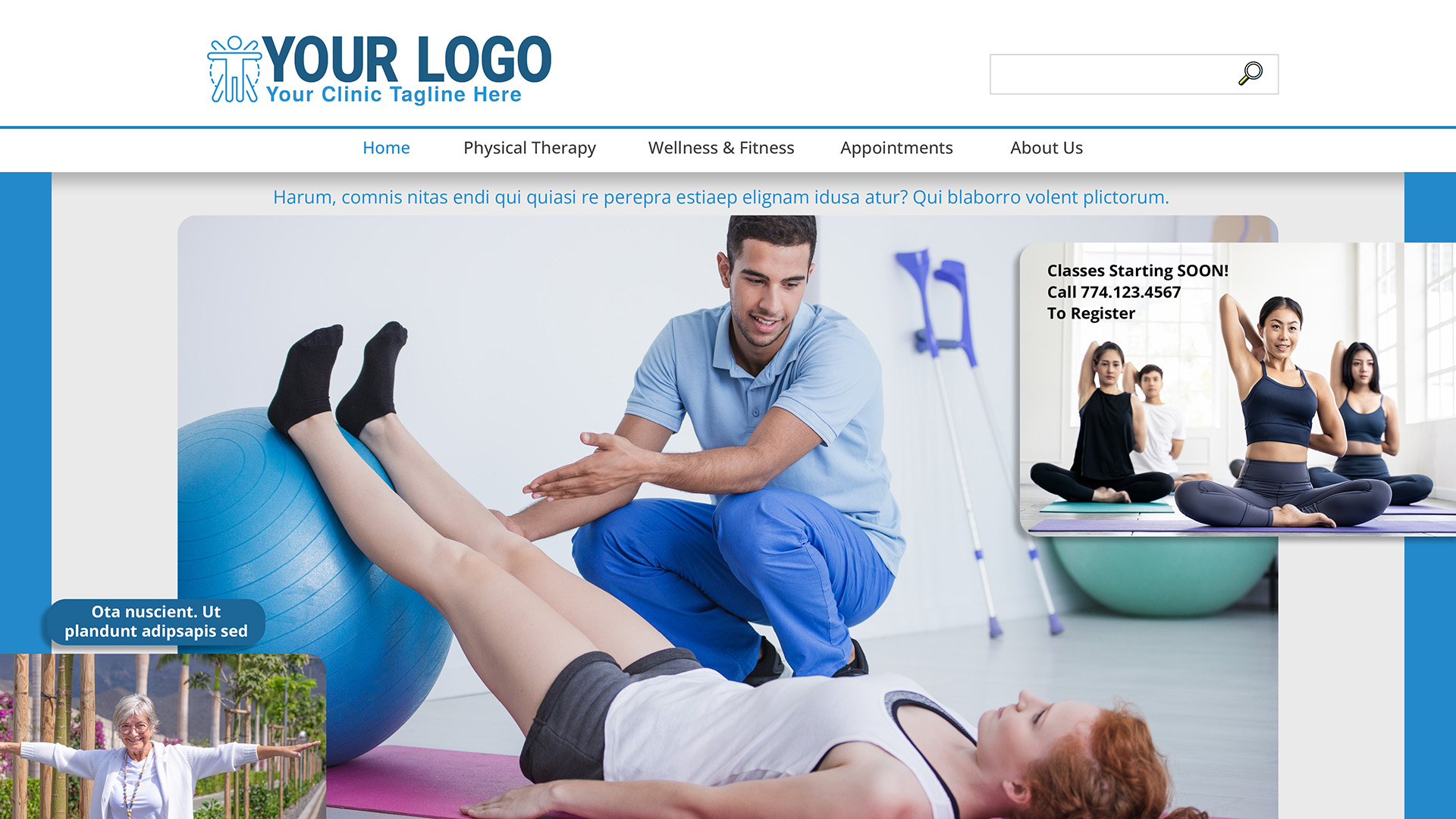 Custom Physical Therapy Website design sample for Physical Therapy and Gym | PT Referral Machine