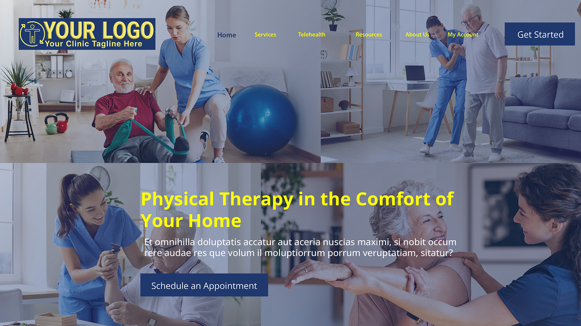 Custom Physical Therapy Website design sample for Mobile Physical Therapy | PT Referral Machine