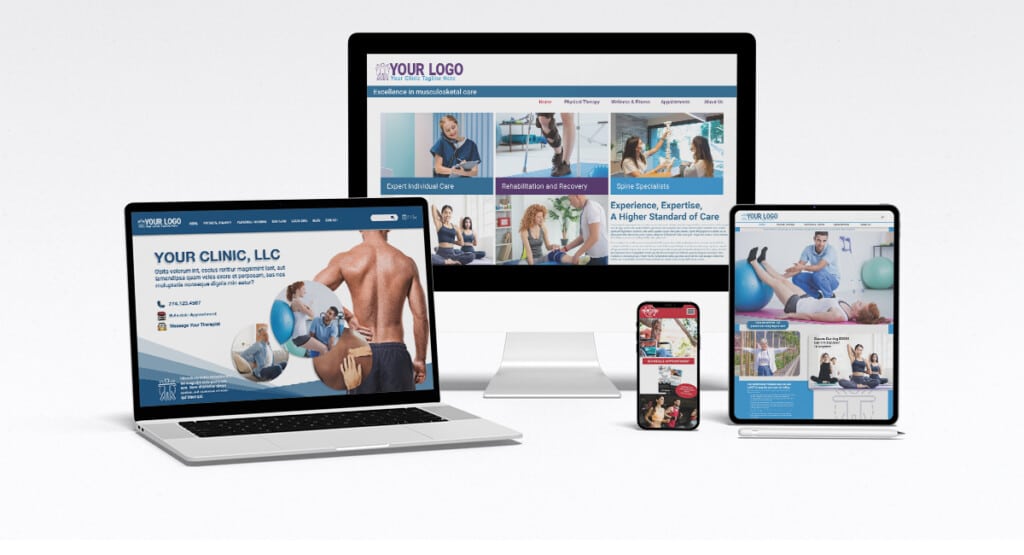 PTRM Responsive Designs Physical Therapy And Personal Trainer Websites Shown On A Variety Of Devices