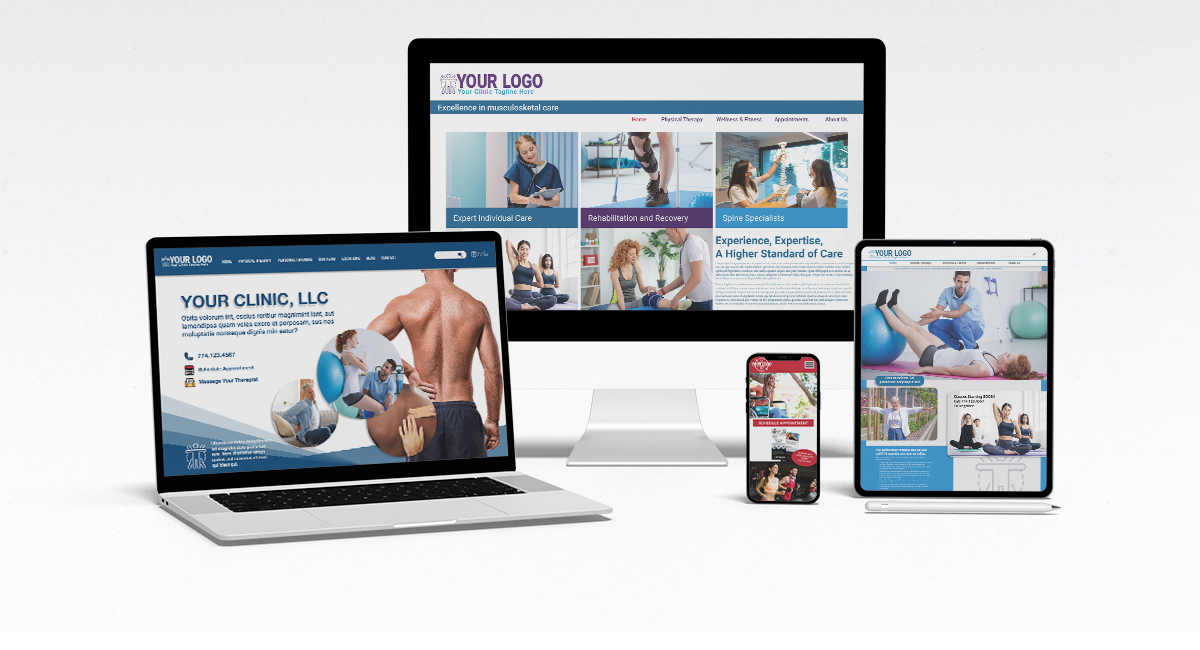 Physical Therapy Website Shown On A Variety Of Devices