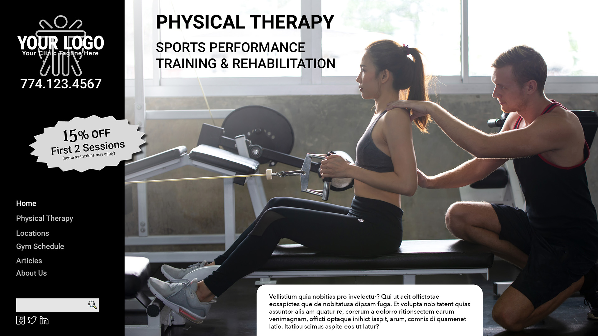 Custom Physical Therapy Website design sample for Sports | PT Referral Machine