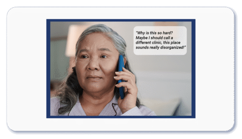 physical therapy patient waiting on telephone
