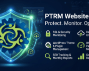 PTRM Website Guard website maintenance and security service featuring website monitoring, backups, performance optimization, and WordPress management.